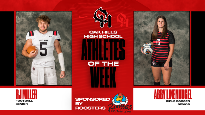 Roosters Athletes of the Week, RJ Miller and Abby Linenkugel